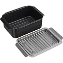 Wahei Freiz RB-2926 Wide Fryer Pot with Ami, 7.9 x 5.5 inches (20 x 14 cm), Induction Compatible, Gas, Tempura Pot, Bento Box, Small Amount, Square, Poco Frit