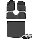 Wailtnb-All Weather Floor Mats and Cargo Liners for Honda CRV 2017-2022 (Deck in Upper Position) Liners Custom Fit Honda CR-V 2017-2022 (Not for Hybrid) Waterproof Durable Easy Clean Accessories