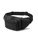 Waist Pack Bag Fanny Pack for Men&amp;Women Hip Bum Bag with Adjustable Strap (#Black)