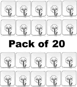 wait2shop adhesive hook for kitchen bathroom hook 20 pack of 20
