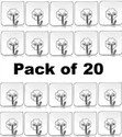 WAIT2SHOP ADHESIVE Hook For Kitchen Bathroom Hook 20 (Pack of 20)
