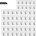 WAIT2SHOP Heavy Duty Hooks for Hanging Keys Coats Hats Bags Ceiling Kitchen Accessories Hook 50