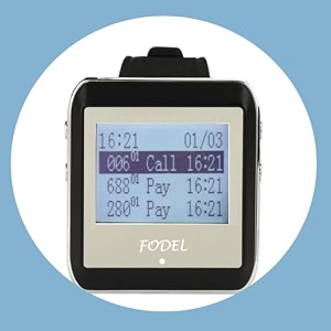 wireless waiter calling system by fodel india - watch receiver- service pager system for restaurants cafes amp lounges call bell button not included