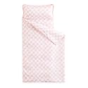 Wake In Cloud - Toddler Nap Mat with Pillow and Blanket, for Kids Boys Girls Ages 3 Plus in Kindergarten Daycare Preschool, Roll Up Sleeping Bag, Checkered Plaid Grid