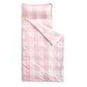 Wake In Cloud - Toddler Nap Mat with Pillow and Blanket, for Kids Boys Girls Ages 3 Plus in Kindergarten Daycare Preschool, Roll Up Sleeping Bag, Gingham Plaid Grid