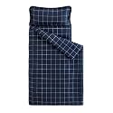 Wake In Cloud - Toddler Nap Mat with Pillow and Blanket, for Kids Boys Girls Ages 3 Plus in Kindergarten Daycare Preschool Pre K, Roll Up Sleeping Bag, Gingham Grid Checkered