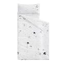 Wake In Cloud - Toddler Nap Mat with Pillow and Blanket, 100% Cotton Fabric, for Kids Boys Ages 3 Plus in Daycare Kindergarten Preschool, Roll Up Sleeping Bag, Galaxy Spaces