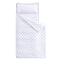 Wake In Cloud - Toddler Nap Mat with Pillow and Blanket, for Kids Boys Girls Ages 3 Plus in Kindergarten Daycare Preschool, Roll Up Sleeping Bag, Checkered Plaid Grid