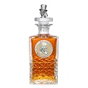 Wake Forest (Demon Deacon) Heritage Decanter with 3D Stopper | 25 OZ Liquor Pourer | Expertly Crafted Pewter Glass
