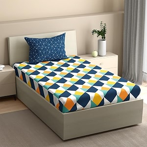 Wakefit 100 Cotton 200 TC Flat Printed