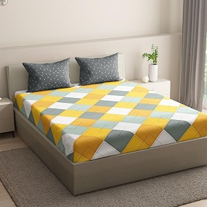 Wakefit 200 TC Flat 100 Cotton Printed