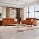 Wakefit 5 Seater Sofa Set Tan Modern