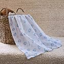 Wakefit Baby Swaddle Wrap | 100% Cotton Ultra Soft Printed Muslin Cloth Wrap for New Born Baby | Snuggle Wrap for Toddlers | Large (100x100 Cms) | Elepha | White - Set of 2