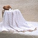Wakefit Baby Swaddle Wrap | 100% Cotton Ultra Soft Printed Muslin Cloth Wrap for New Born Baby | Snuggle Wrap for Toddlers | Large (100x100 Cms) | Mimi | White - Set of 2