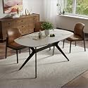 Wakefit Baklava Dining Table - Golden Statuario