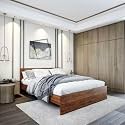 Wakefit Bed | 1 Yr Warranty | Bed Queen Size, Non-Storage, Sturdy Construction, Density: 680–750 kg/m³, Termite &amp; Borer Resistant, Fits Mattresses Up to 8 Inches (Taurus 78 x 60 - Columbian Walnut)