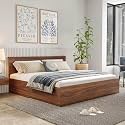 Wakefit Bed | 1 Yr Warranty | King Size Bed, Comes with Storage Box, Noise-Free, Density: 680–750 kg/m³, Termite &amp; Borer Resistant, Fits Mattresses Up to 8 Inches (Taurus 78 x 72 - Columbian Walnut)