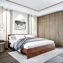 Wakefit Bed | 1 Yr Warranty | King Size Bed, Non-Storage, Sturdy Construction, Density: 680–750 kg/m³, Termite &amp; Borer Resistant, Fits Mattresses Up to 8 Inches (Taurus 78 x 72 - Columbian Walnut)
