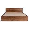 Wakefit Bed | Queen (78 X 60) Engineered Wood Bed Without Storage, 1 Year Warranty | - Taurus - Columbian Walnut