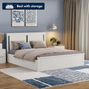 Wakefit Comet Engineered Wood King Box Bed, 211.10000000000002 cm x 191.5 cm (6.93 ft x 6.28 ft) (Finish Color - Frosty White, Delivery Condition - Knock Down)