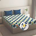Wakefit Conton Geometric Fitted Bedsheet 200