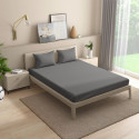 Wakefit Cotton Queen Fitted (Elastic) 215 TC Solid 1 Bedsheet with 2 Pillow Covers