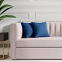 Wakefit Cushion Covers|Super Soft Polyester Fabric 360 TC|Malphino Blue|16X16 Inch|Sofa Pillow Cover Set Of 2