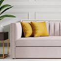 Wakefit Cushion Covers|Super Soft Velvet Fabric 360 TC|Reflection Yellow|16X16 Inch|Sofa Pillow Cover Set Of 2