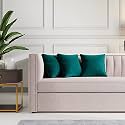 Wakefit Cushion Covers | Super Soft Polyester Fabric | Malphino Green | 16x16 inch | Sofa Pillow Cover Set of 2