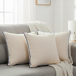 wakefit polyester cushion for sofa  super soft fabric cushion pillow throw pillow for sofa  premium fresh hollow fibre filling  16x16 inches  taupe  set of 5