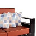 Wakefit Cushion for Sofa | Super Soft Fabric Cushion Pillow, Throw Pillow for Sofa | Premium Fresh Hollow Fibre Filling | 16x16 Inches | Autumn Sunset | Set of 3