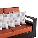 Wakefit Cushion for Sofa | Super Soft Fabric Cushion Pillow, Throw Pillow for Sofa | Premium Fresh Hollow Fibre Filling | 16x16 Inches | Autumn Sunset | Set of 3