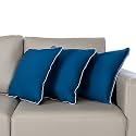 Wakefit Cushion for Sofa | Super Soft Fabric Cushion Pillow, Throw Pillow for Sofa | Premium Fresh Hollow Fibre Filling | 12x12 Inches | Dark Teal | Set of 5