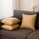 Wakefit Cushion for Sofa | Super Soft Fabric Bed Cushion Pillow, Throw Pillow for Sofa | Premium Fresh Hollow Fibre Filling | 24x24 Inches | Beige | Set of 5