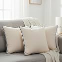 Wakefit Polyester Cushion for Sofa | Super Soft Fabric Cushion Pillow, Throw Pillow for Sofa | Premium Fresh Hollow Fibre Filling | 16x16 Inches | Taupe | Set of 5