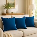 Wakefit Cushion for Sofa | Super Soft Fabric Cushion Pillow, Throw Pillow for Sofa | Premium Fresh Hollow Fibre Filling | 12x12 Inches | Dark Teal | Set of 5
