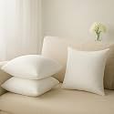 Wakefit Cushion for Sofa | Super Soft Fabric Bed Cushion Pillow, Throw Pillow for Sofa | Premium Fresh Hollow Fibre Filling | 24x24 Inches | White | Set of 3