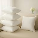 Wakefit Cushion for Sofa | Super Soft Fabric Bed Cushion Pillow, Throw Pillow for Sofa | Premium Fresh Hollow Fibre Filling | 24x24 Inches | White | Set of 5
