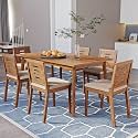 Wakefit Dining Table Set | 3 Years Warranty | Dining Table 6 Seater, Dining Table 6 Seater with Chairs, Dinner Table, 6 Seater Dining Table - Zufa (Solid Wood, Brown) 160x90x76 Cm