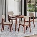 Wakefit Giloy Dining Table - 4 Seater I Marble Finish I Vitrified Tile Top I Amphora White