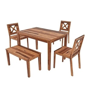 wakefit giloy dining table - 4 seater i marble finish i vitrified tile top i amphora white