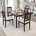 Wakefit Dining Table Set | 3 Years Warranty | Dining Table, Dining Table 4 Seater, Dining Table 4 Seater with Chairs, 4 Seater Dining Table - Minto (Sheesham Wood, Brown)