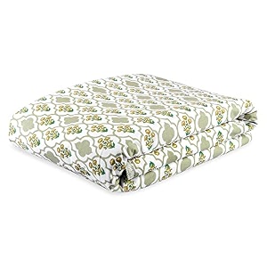 wakefit dohar double bed  100 cotton blanket for double size bed quilt  110 gsm  reverisible ac blanket  90x82 inches - panag green