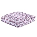 Wakefit Dohar Double Bed | 100% Cotton Blanket for Double Size Bed, Quilt | 110 GSM | Reverisible AC Blanket | 90x82 Inches - Susane Burgundy