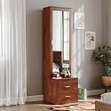 Wakefit Dressing Table with Mirror &amp; Storage | 1 Year Warranty | Mirrored Dressing Table with Stool (Engineered Wood - Columbian Walnut, Azha)