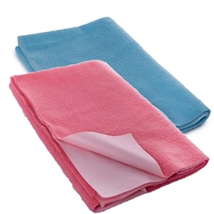 wakefit daffy waterproof dry sheets - small 50cmx70cm aqua blue