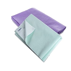 wakefit dry sheet for new born baby  waterproof sheet for toddler  anti-piling fleece extra absorbent quick dry sheet  infant bed protector  medium 100x70 cms  aqua blue amp sea green - set of 2