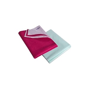 wakefit daffy waterproof dry sheets - small 50cmx70cm aqua blue