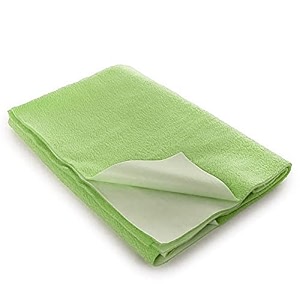 wakefit dry sheet for new born baby  waterproof sheet for toddler  anti-piling fleece extra absorbent quick dry sheet  adult bed protector  x-large 200x140 cms  pista green - set of 1