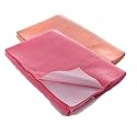 Wakefit Dry Sheet for New Born Baby | Waterproof Sheet for Toddler | Anti-Piling Fleece Extra Absorbent Quick Dry Sheet | Infant Bed Protector | Medium (100x70 Cms) | Aqua Blue &amp; Sea Green - Set of 2
